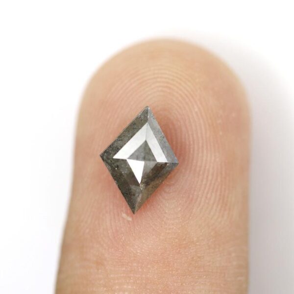 1.23 Ct Natural Salt and Pepper Kite shape Diamond - Image 6