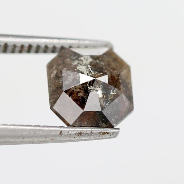 1.24 Ct Natural Salt and Pepper Emerald shape Diamond - Image 2