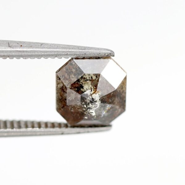 1.24 Ct Natural Salt and Pepper Emerald shape Diamond - Image 3