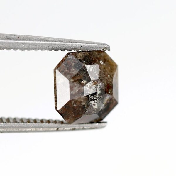 1.24 Ct Natural Salt and Pepper Emerald shape Diamond - Image 4
