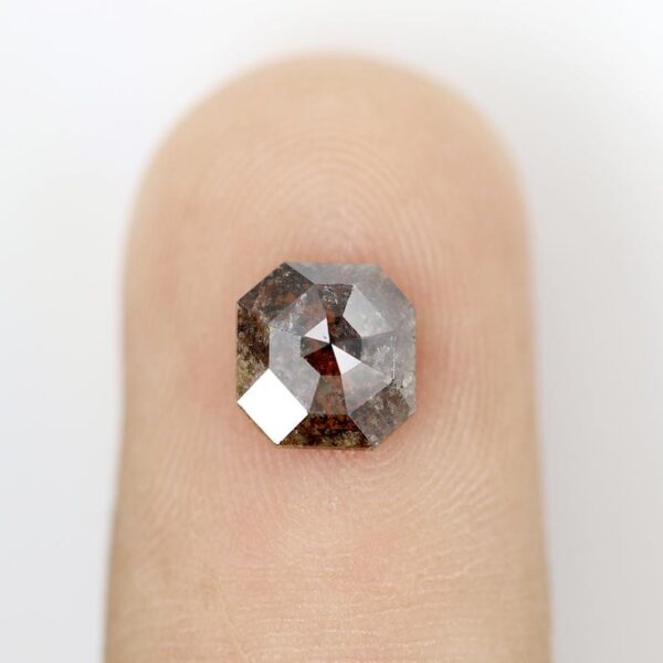 1.24 Ct Natural Salt and Pepper Emerald shape Diamond - Image 6