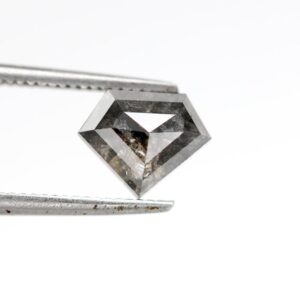 1.42 Ct Natural Salt and Pepper Shield shape Diamond