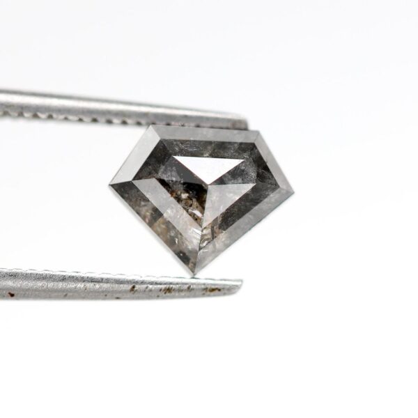 1.42 Ct Natural Salt and Pepper Shield shape Diamond