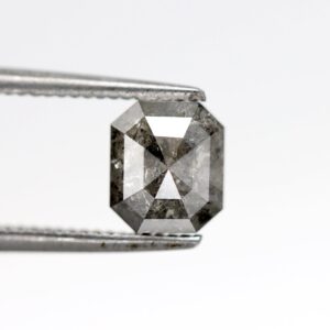 1.22 Ct Natural Salt and Pepper Emerald shape Diamond