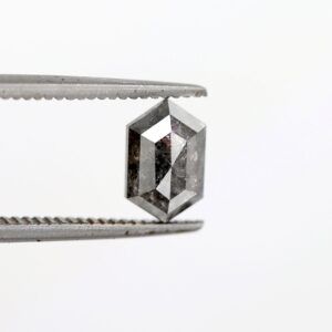 1.00 Ct Natural Salt and Pepper Hexagon shape Diamond