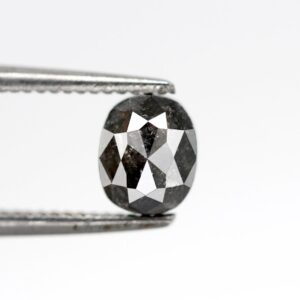 0.91 Ct Natural Salt and Pepper Oval shape Diamond