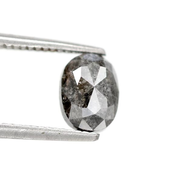 1.32 Ct Natural Salt and Pepper Oval Shape Diamond - Image 2