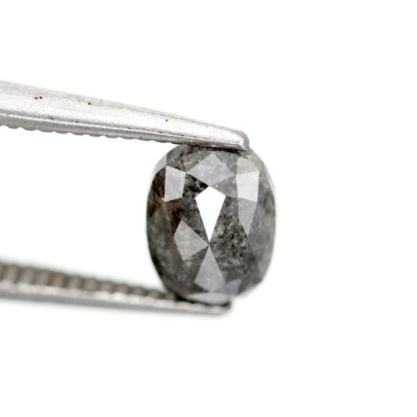 1.32 Ct Natural Salt and Pepper Oval Shape Diamond - Image 3