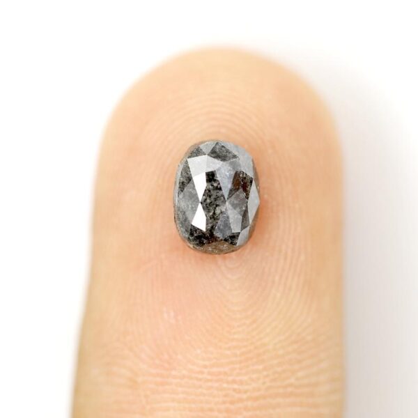 1.32 Ct Natural Salt and Pepper Oval Shape Diamond - Image 6