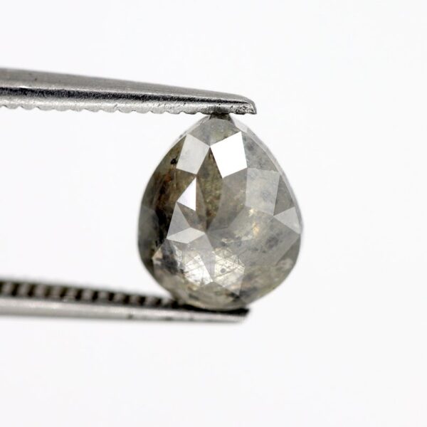 1.32 Ct Natural Salt and Pepper Pear shape Diamond - Image 2