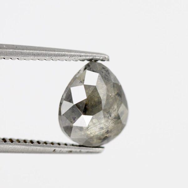 1.32 Ct Natural Salt and Pepper Pear shape Diamond - Image 4