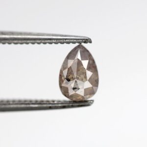 0.67 Ct Natural Salt and Pepper Pear shape Diamond