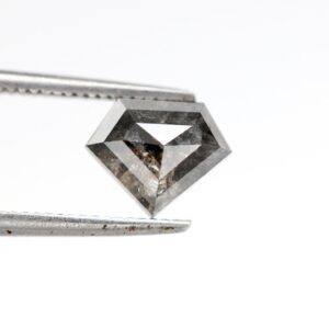 1.42 Ct Natural Salt and Pepper Pentagon Shield shape Diamond