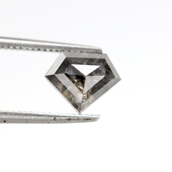 1.42 Ct Natural Salt and Pepper Pentagon Shield shape Diamond