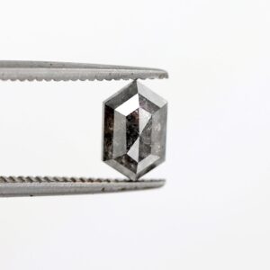 1.00 Ct Natural Salt and Pepper Hexagon shape Diamond