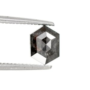 1.04 Ct Natural Salt and Pepper Hexagon shape Diamond