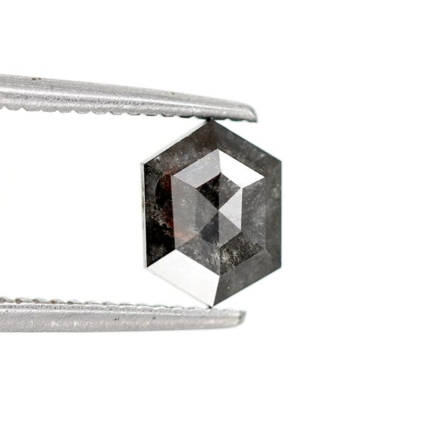 1.04 Ct Natural Salt and Pepper Hexagon shape Diamond