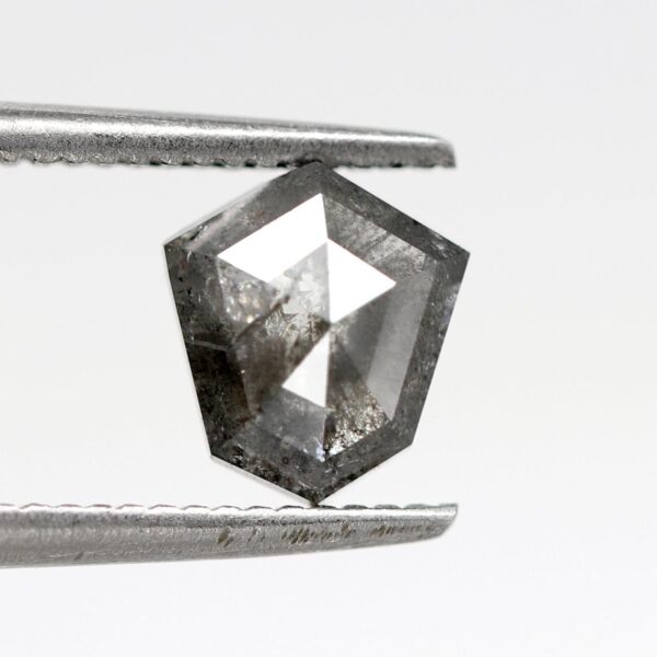 1.04 Ct Natural Salt and Pepper Shield shape Diamond