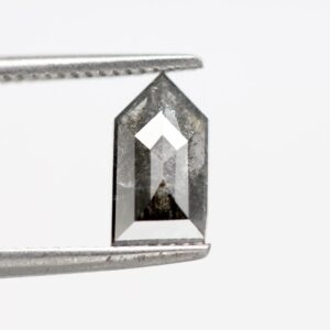 0.88 Ct Natural Salt and Pepper Bullet cut (geometric shape) shape Diamond