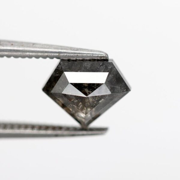 1.42 Ct Natural Salt and Pepper Pentagon Shield shape Diamond - Image 3