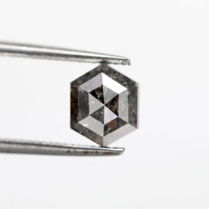 1.29 Ct Natural Salt and Pepper Hexagon shape Diamond