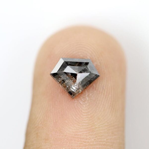 1.42 Ct Natural Salt and Pepper Pentagon Shield shape Diamond - Image 6