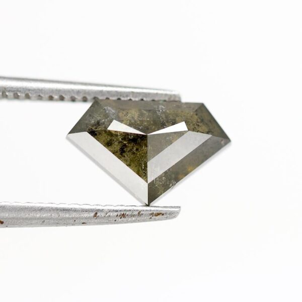 1.44 Ct Natural Salt and Pepper Pentagon (shield) shape Diamond - Image 2