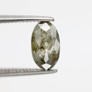 1.00 Ct Natural Salt and Pepper Oval shape Diamond