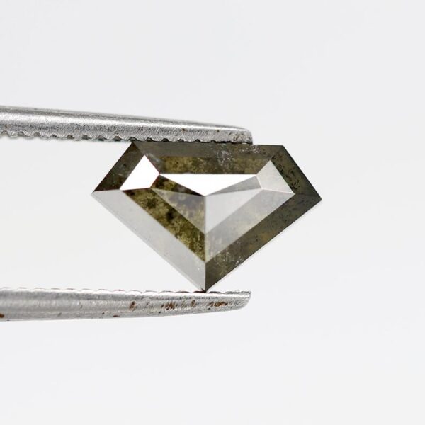 1.44 Ct Natural Salt and Pepper Pentagon (shield) shape Diamond - Image 3