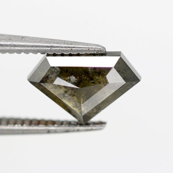 1.44 Ct Natural Salt and Pepper Pentagon (shield) shape Diamond - Image 4
