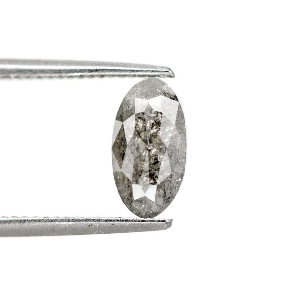 0.70 Ct Natural Salt and Pepper Oval shape Diamond