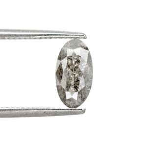 0.70 Ct Natural Salt and Pepper Elongated oval Shape Diamond