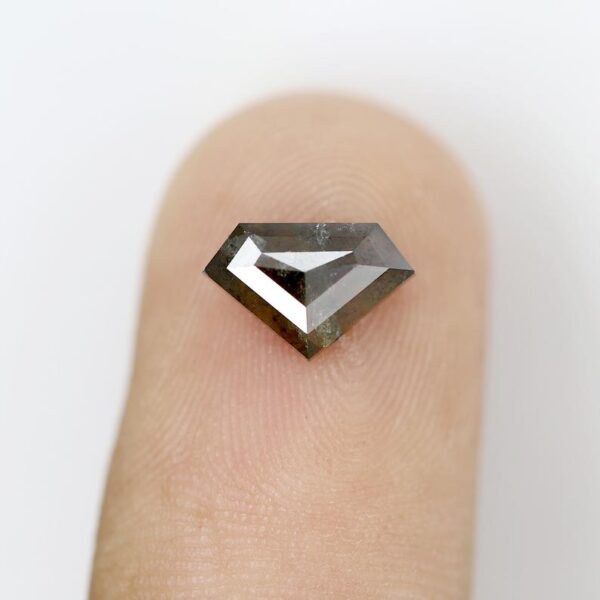 1.44 Ct Natural Salt and Pepper Pentagon (shield) shape Diamond - Image 6