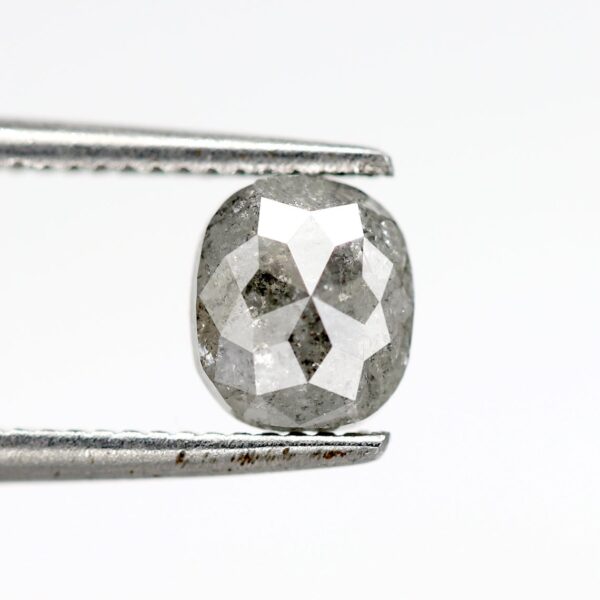 0.87 Ct Natural Salt and Pepper Square shape Diamond