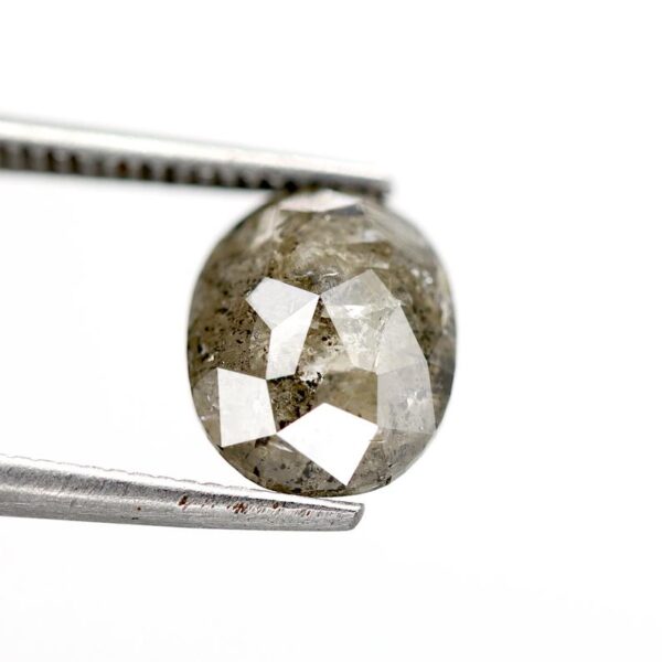 1.47 Ct Natural Salt and Pepper Oval shape Diamond - Image 3