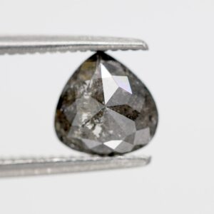 0.79 Ct Natural Salt and Pepper Hear shape Diamond