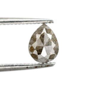 0.87 Ct Natural Salt and Pepper Pear shape Diamond