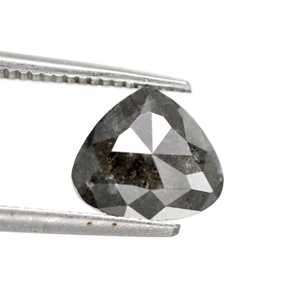 1.58 Ct Natural Salt and Pepper Heart shape Diamond - Image 3