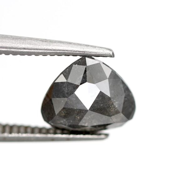 1.58 Ct Natural Salt and Pepper Heart shape Diamond - Image 4