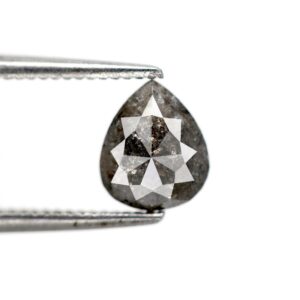 0.75 Ct Natural Salt and Pepper Pear shape Diamond