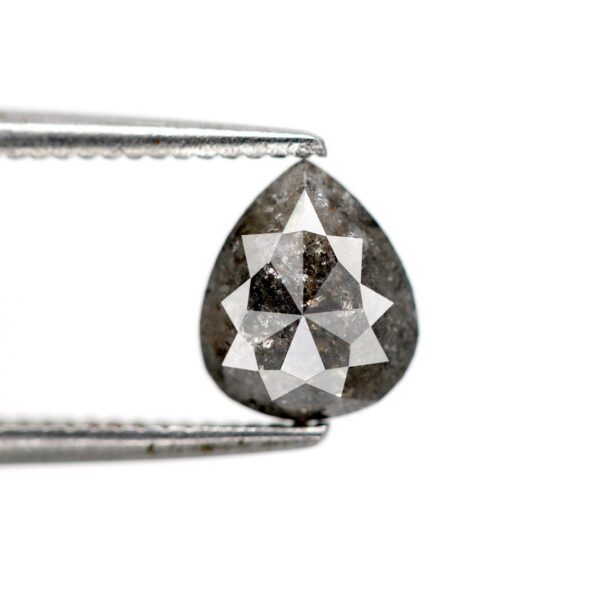 0.75 Ct Natural Salt and Pepper Pear shape Diamond