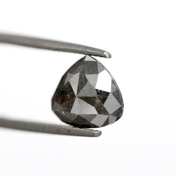1.58 Ct Natural Salt and Pepper Heart shape Diamond - Image 5