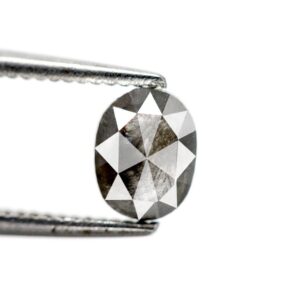 0.63 Ct Natural Salt and Pepper Oval shape Diamond
