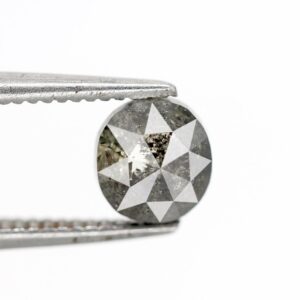 0.87 Ct Natural Salt and Pepper Oval shape Diamond