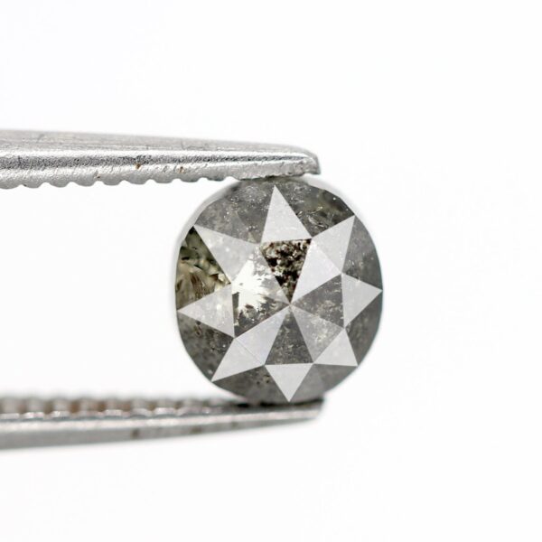 0.87 Ct Natural Salt and Pepper Oval shape Diamond