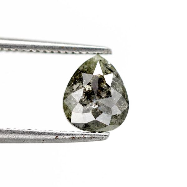 0.76 Ct Natural Salt and Pepper Pear shape Diamond