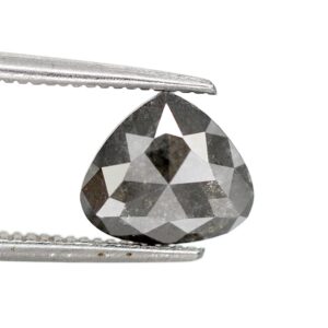 1.58 Ct Natural Salt and Pepper Heart shape Diamond