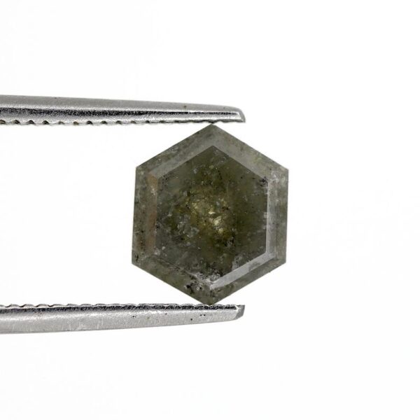 2.15 Ct Natural Salt and Pepper Hexagon shape Diamond - Image 4