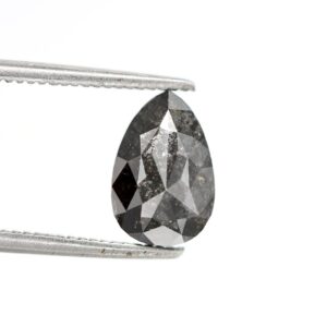 1.42 Ct Natural Salt and Pepper Pear shape Diamond