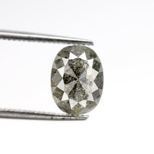 1.53 Ct Natural Salt and Pepper Oval shape Diamond